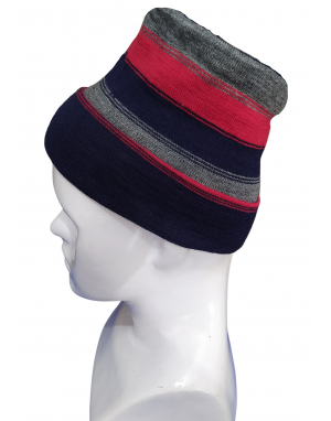 Pure Wool Cap Stripes Design multi